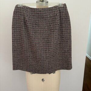 Maggie Lawrence Wool Blend Plaid Lined Short Skirt Size 10